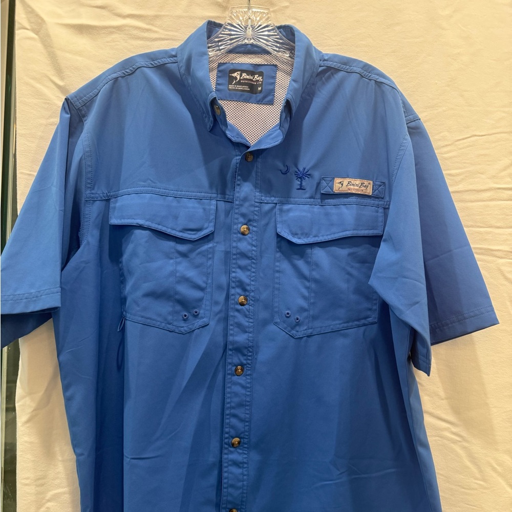 Bimini Bay Men's Blue Button-Down Shirt by Reel Life